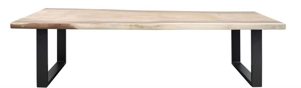 Luxury dining table with black powder coated legs - dining room furniture