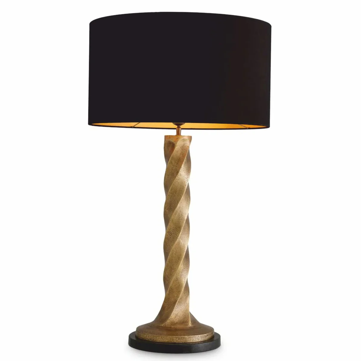 Luxury table lamp vintage brass / black H. 98 cm - Luxury Lights