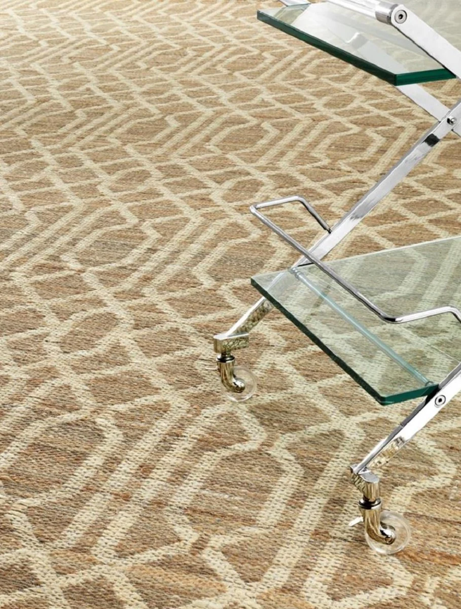 Luxus Wohnzimmerteppich Naturfarben 300 x 400 cm - Luxus Jute Teppich