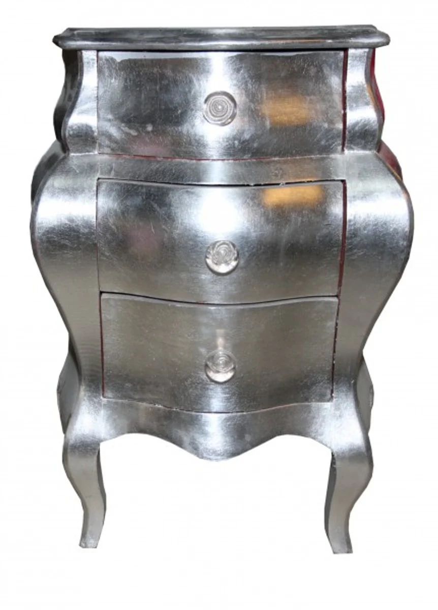 Baroque chest of drawers silver 53 x 36 x 71.5 cm