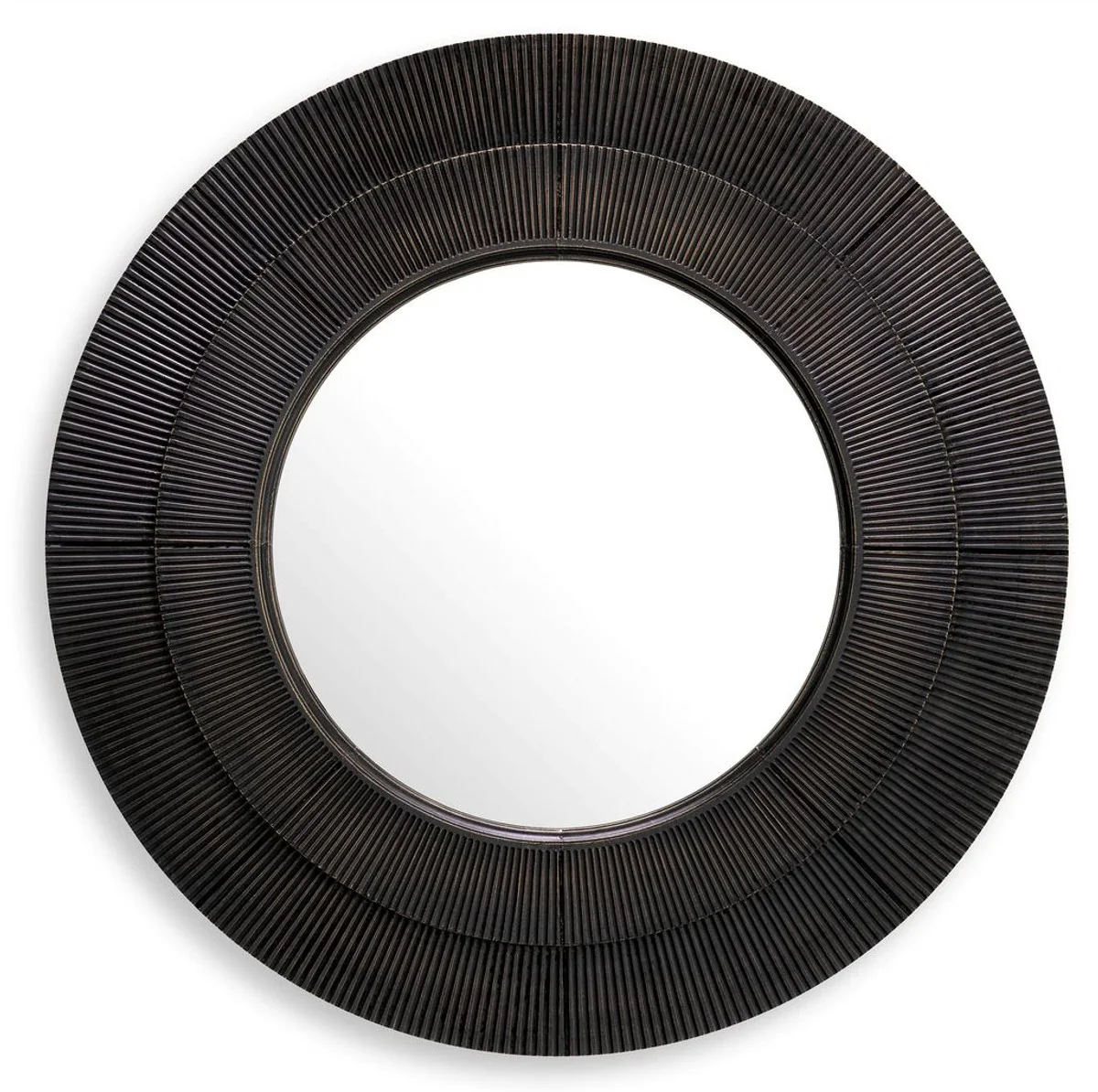 Luxury wall mirror bronze Ø 90 cm - round living room mirror - bedroom mirror - cloakroom mirror - luxury furniture - luxury interior