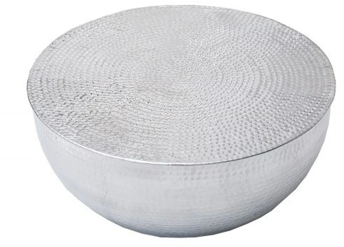 Coffee table silver 68 cm aluminum - living room salon table - unique