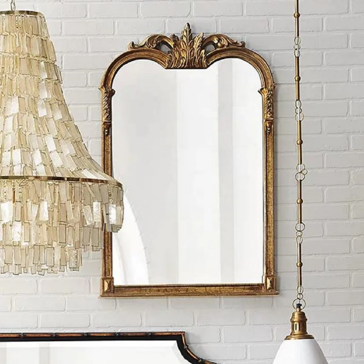 Luxury Baroque Mirror Antique Gold - Magnificent Italian Baroque Style Wall Mirror - Luxury Furniture in Baroque Style - Magnificent Baroque Furniture - Made in Italy - Luxury Quality