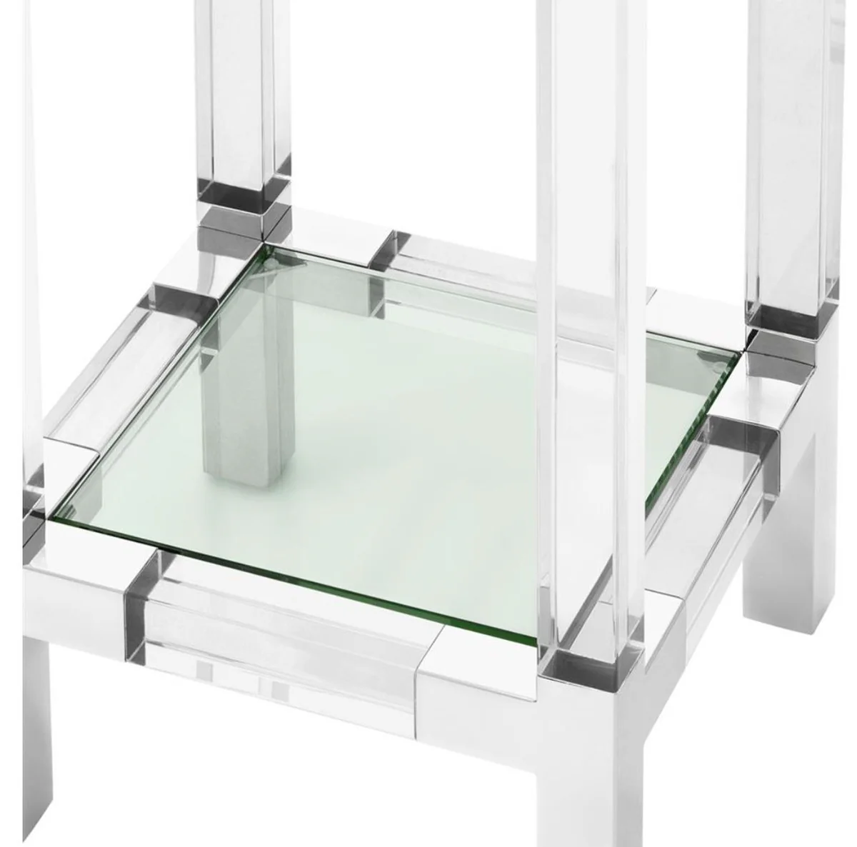 Luxury side table / column silver 35 x 35 x H. 100 cm - luxury designer furniture