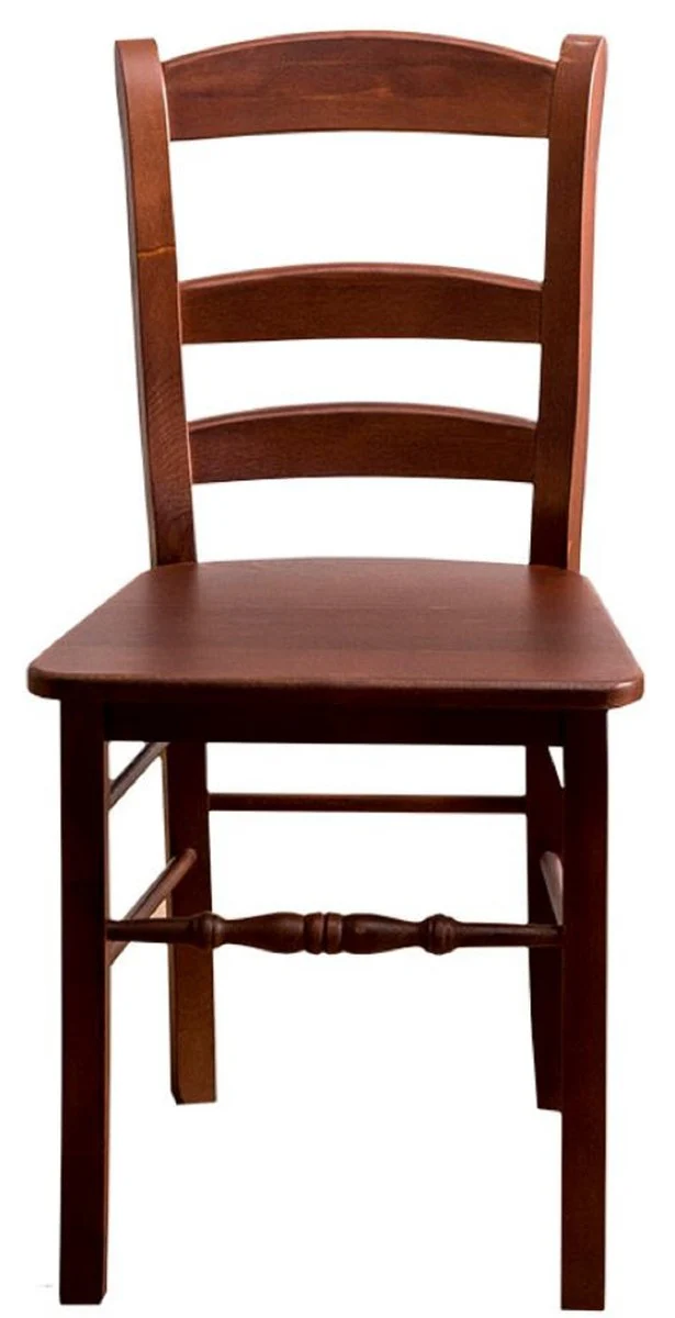Country house style dining chair brown 46 x 41 x H. 91 cm - solid wood kitchen chair in country house style