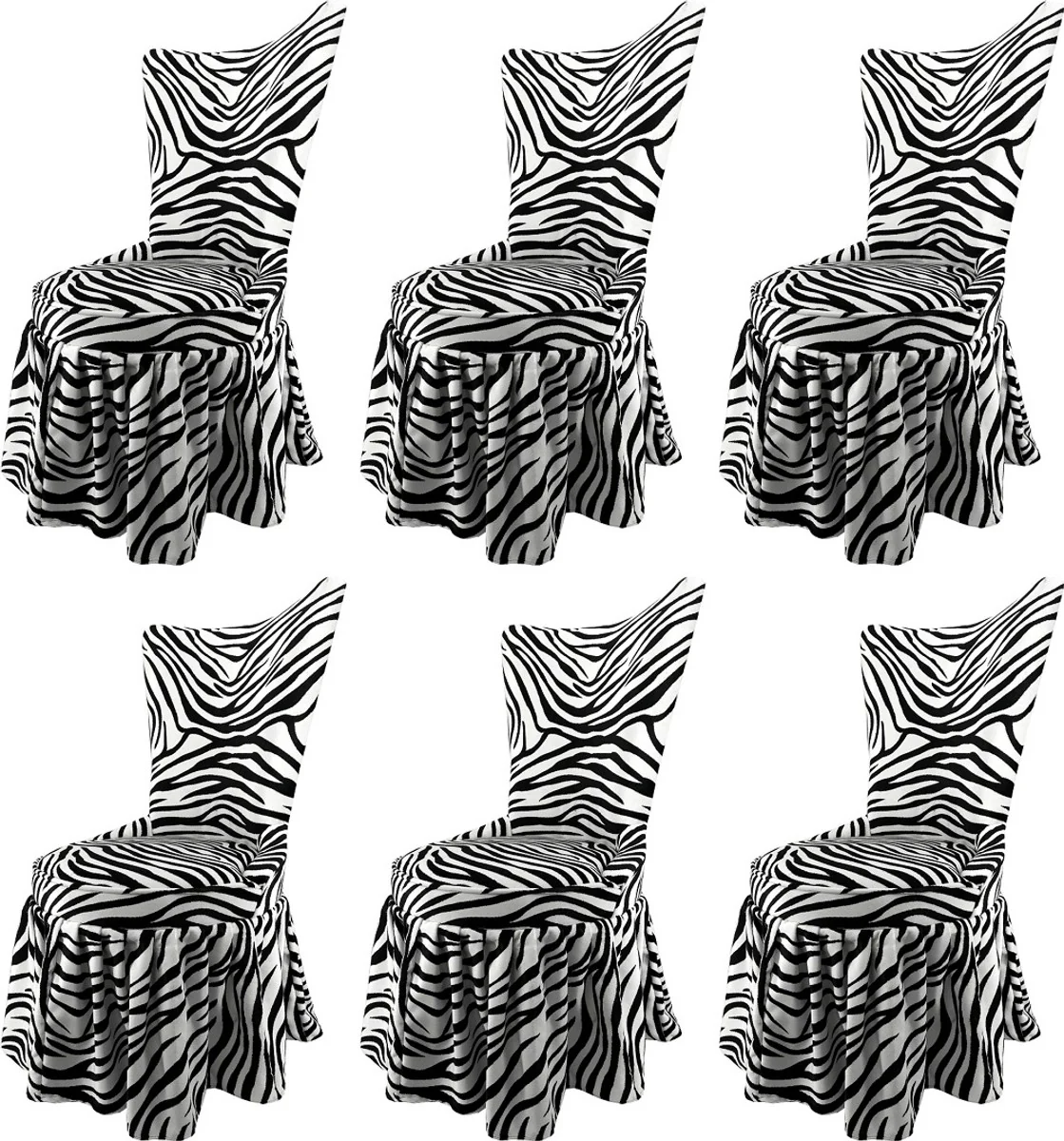 Pompöös by Luxus Baroque Castle Dining Room Chairs Zebra Black / White - Pompöös Baroque Chairs designed by Harald Glööckler - 6 Dining Room Chairs - Baroque Furniture