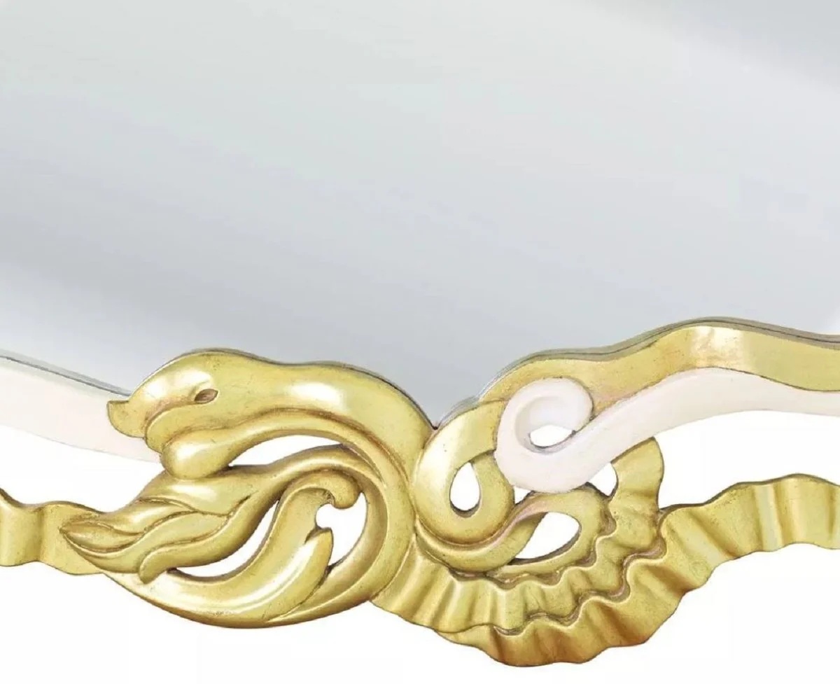 Luxury baroque mirror white / gray / antique gold - magnificent solid wood wall mirror in baroque style - luxury furniture in baroque style - baroque furniture - noble & magnificent