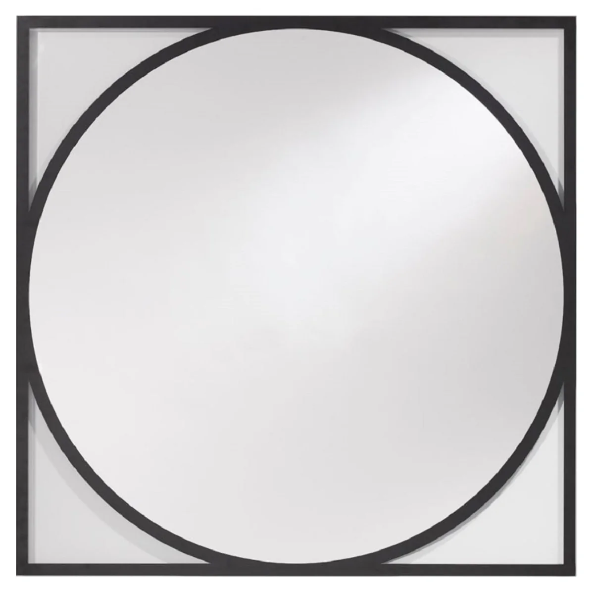 Luxury wall mirror black 90 x H. 90 cm - living room mirror - cloakroom mirror - luxury collection