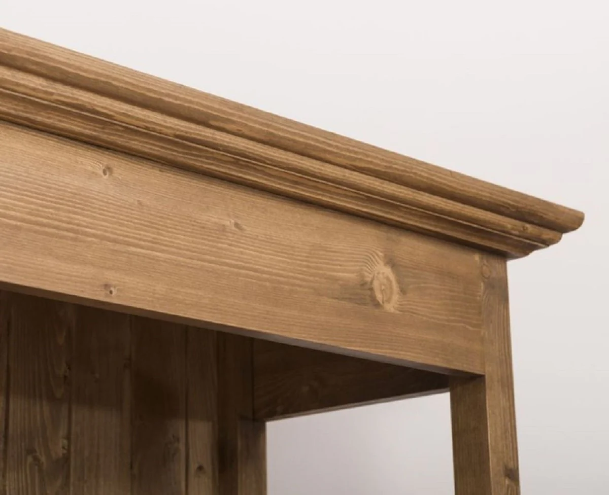 Country house style cupboard brown 91 x 39 x H. 197 cm - country house style solid wood dining room cupboard - country house style solid wood furniture