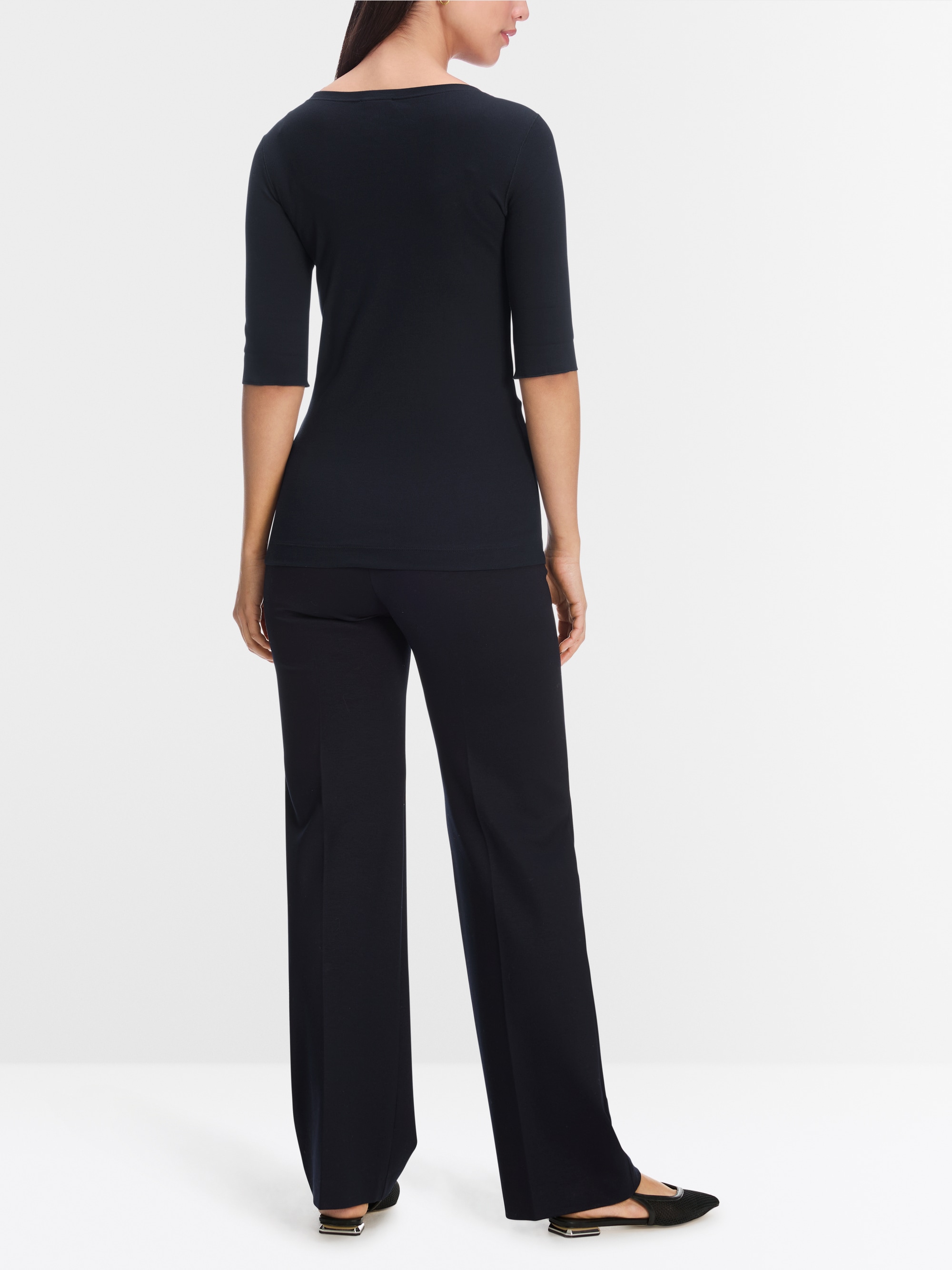 Marc-Cain Hemd mit Rundkragen und kurzen Ärmeln