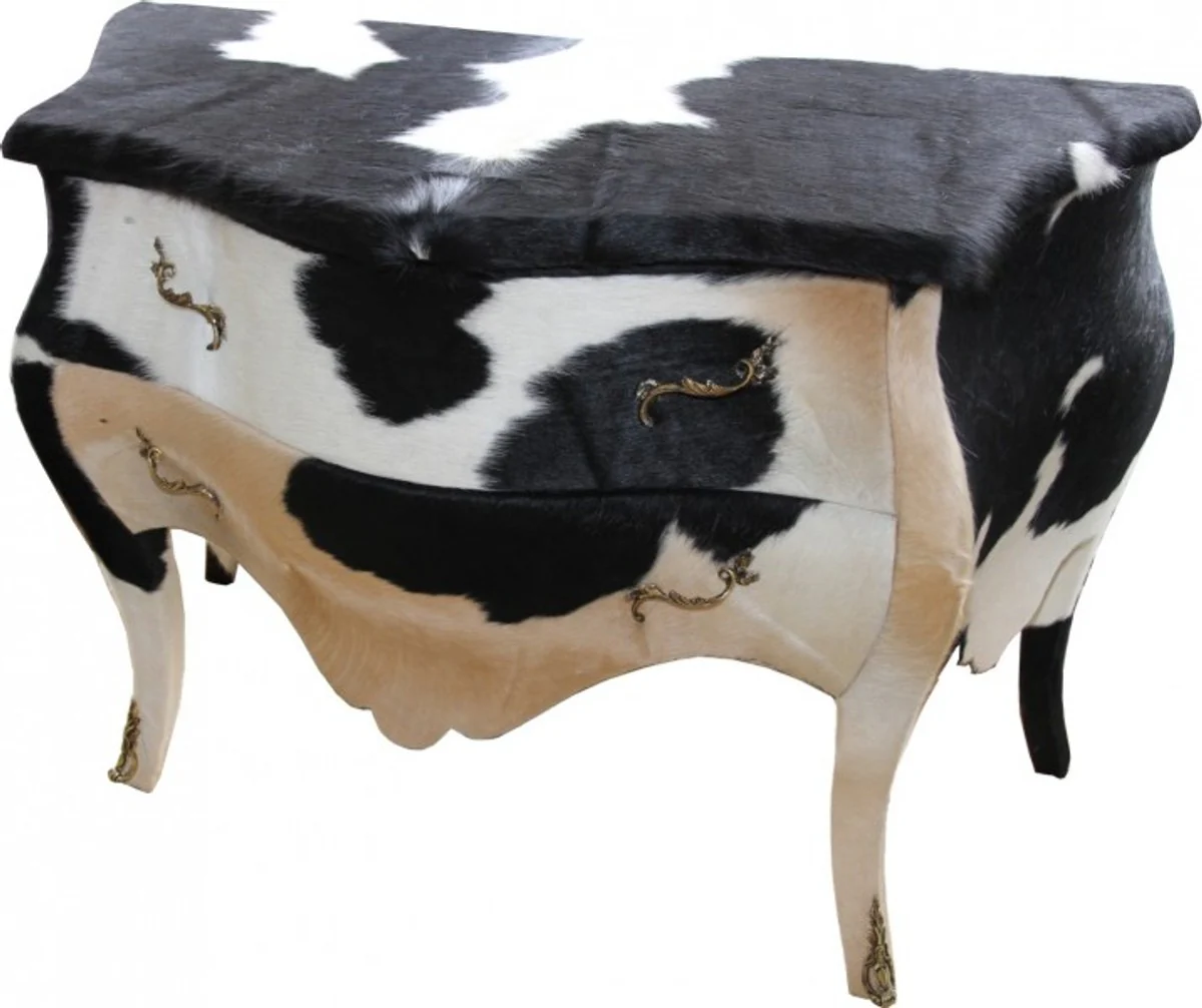Baroque chest of drawers cowhide - unique