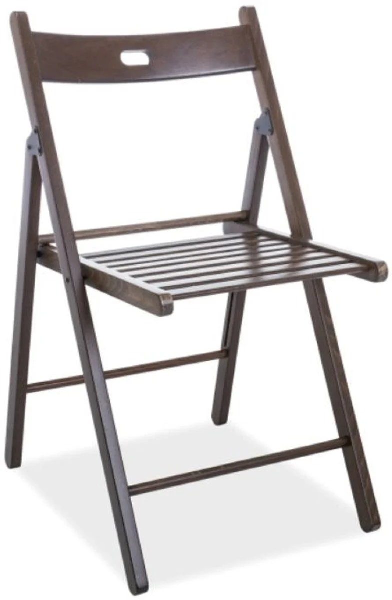 Luxury folding chair dark brown 40 x 43 x H. 78 cm - solid beech wood chair - wooden chair with carrying handle