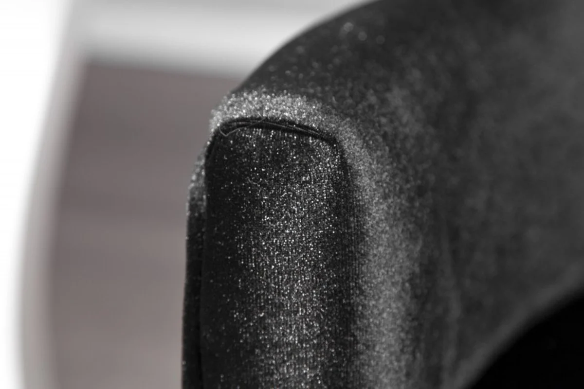 Luxury dining room chair with armrests and rhinestones, black Mod2 - Baroque furniture