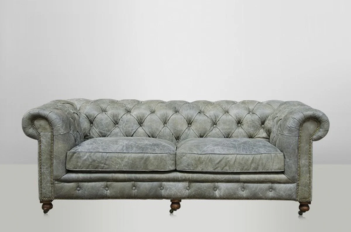 Chesterfield Luxury Real Leather Sofa 2.5 Seater Vintage Leather by Galata Verde