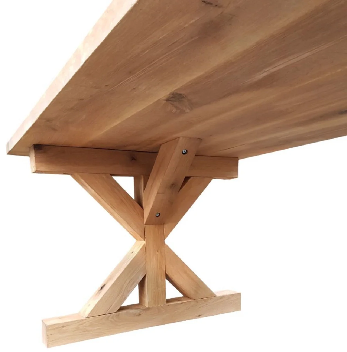 Country house style oak wood dining table natural colors - various sizes - solid wood kitchen table - rustic dining room furniture