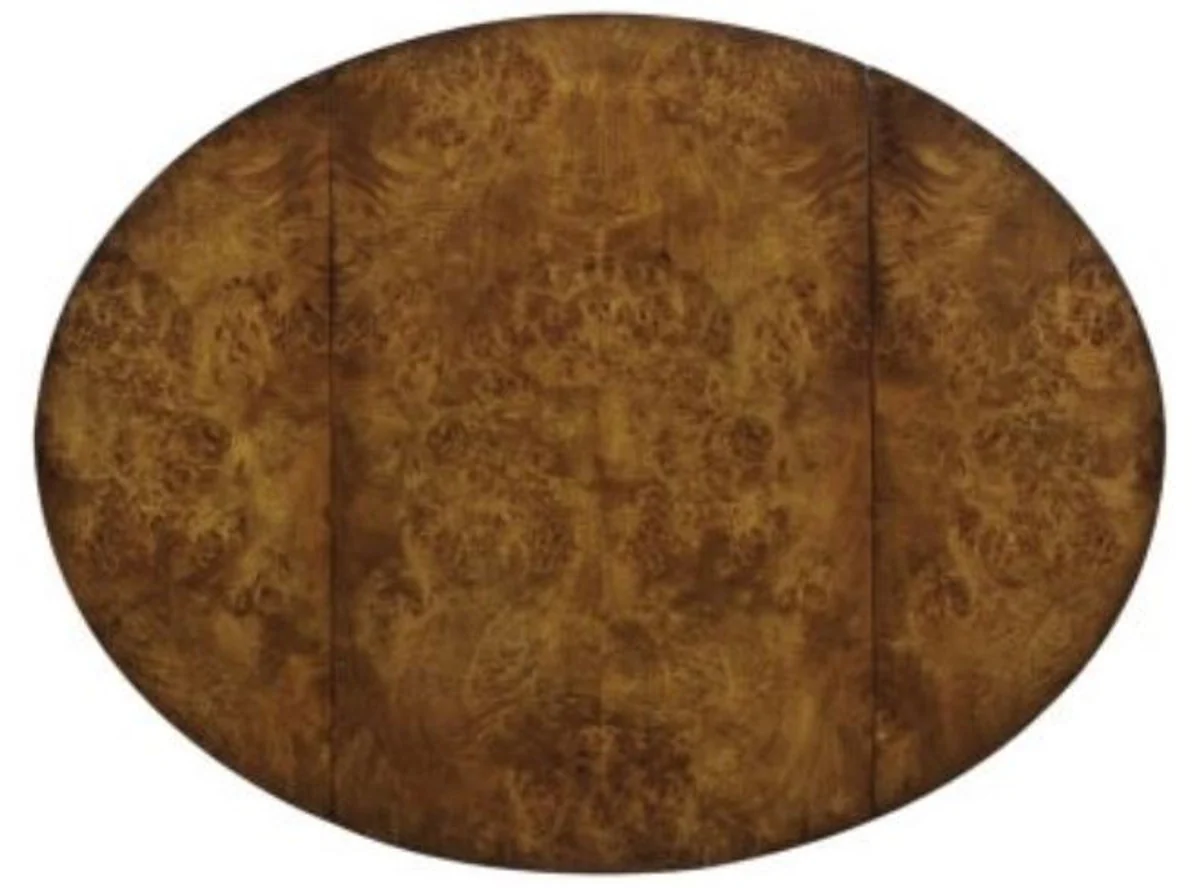 Luxury side table with drawer brown / light brown 89 x 76 x H. 64 cm - living room side table on wheels