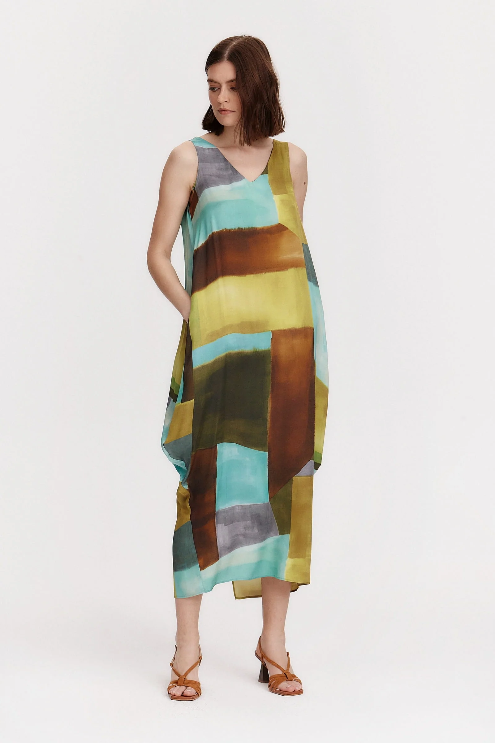 Rivera-Spain Alma Kleid mit geometrischem Print