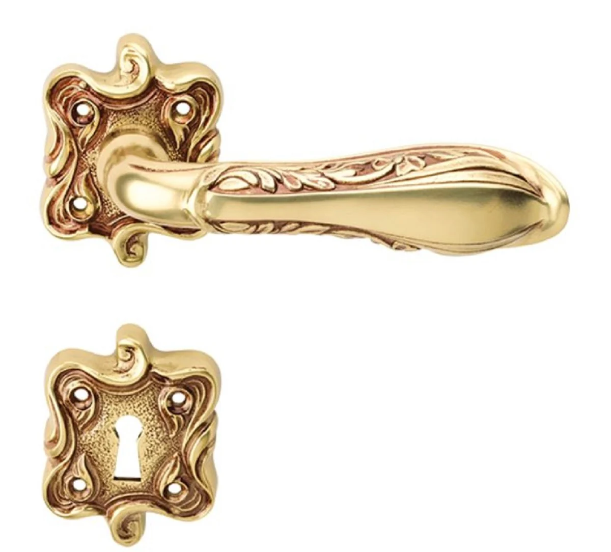 Art Nouveau door handle set French gold 14.8 x H. 6.8 cm - Baroque & Art Nouveau door handles
