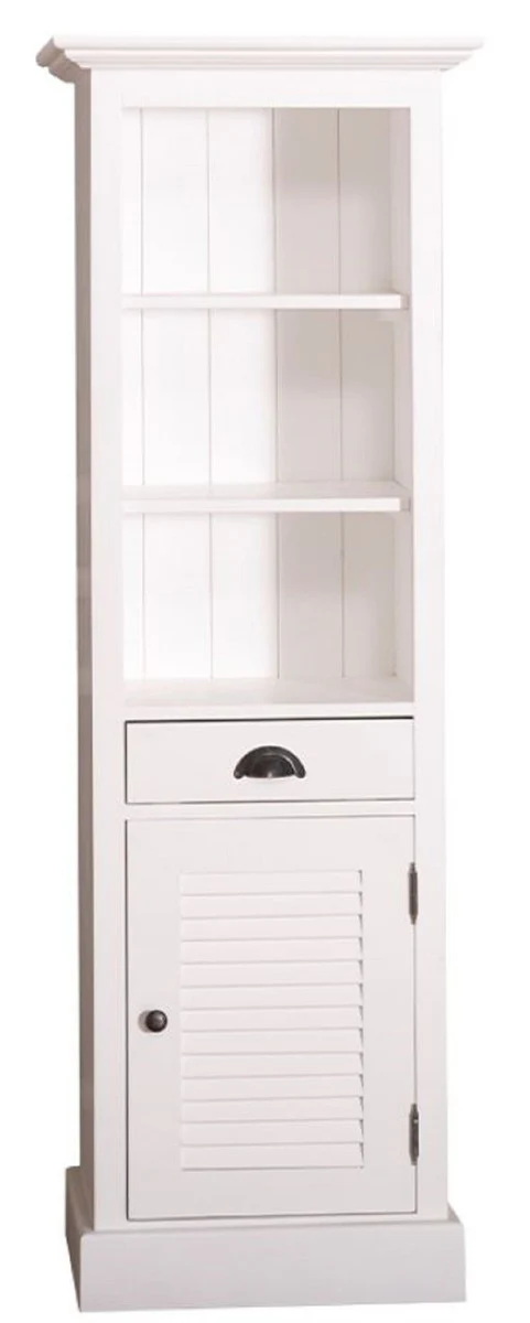 Country house style bathroom cabinet with door and drawer white 54 x 41 x H. 160 cm - bathroom furniture in country house style