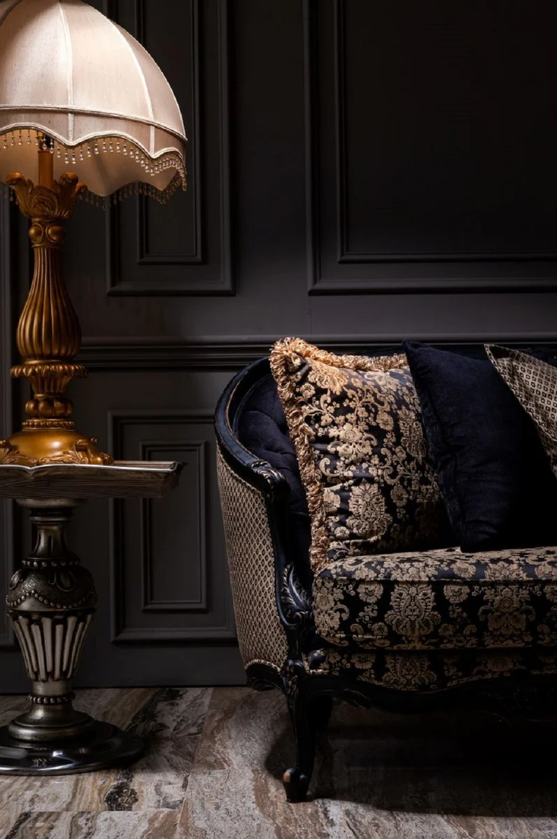 Luxury baroque side table silver / natural colors - handmade table in baroque style - baroque living room furniture - noble and magnificent