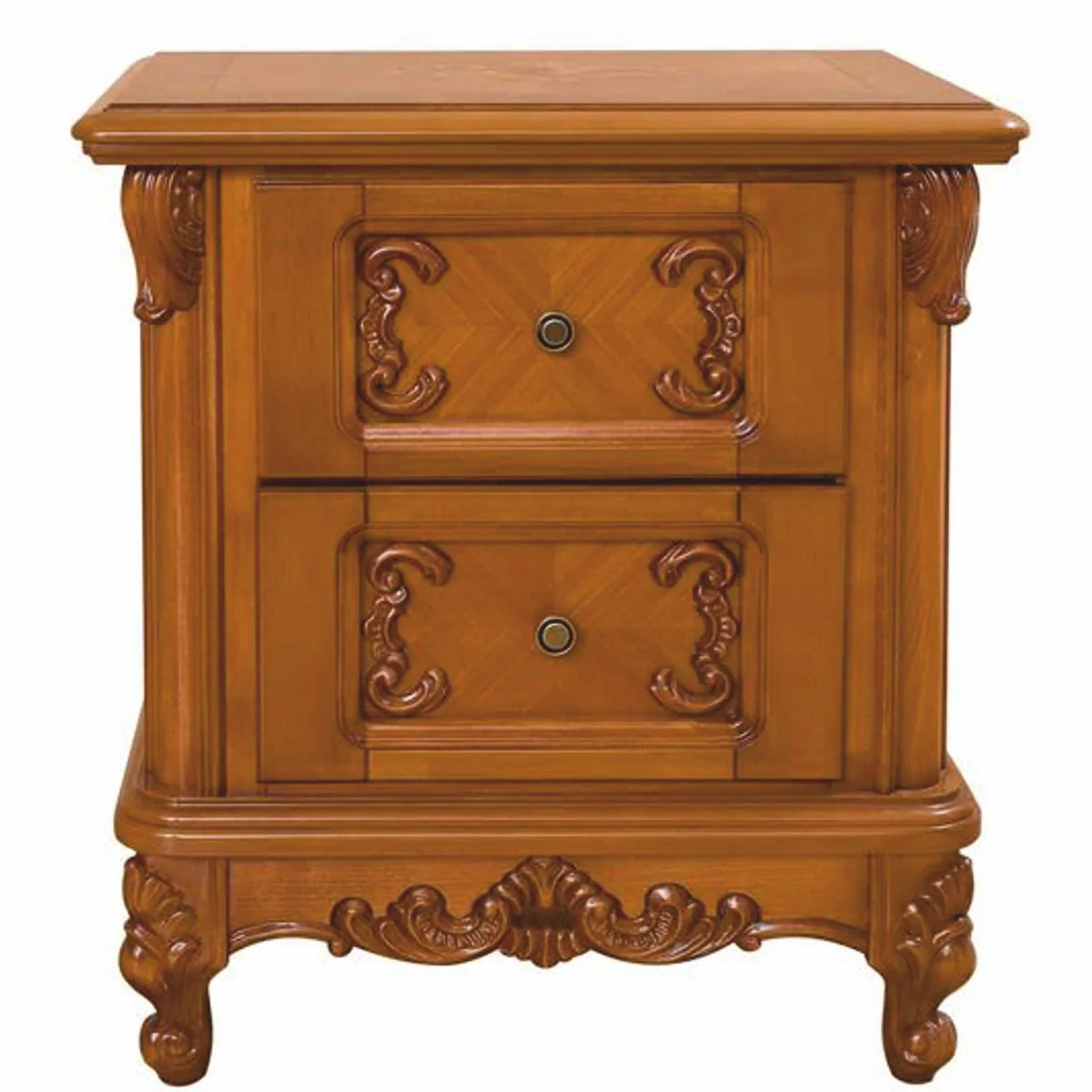 Luxury baroque night dresser with 2 drawers brown H. 68 cm - Baroque furniture