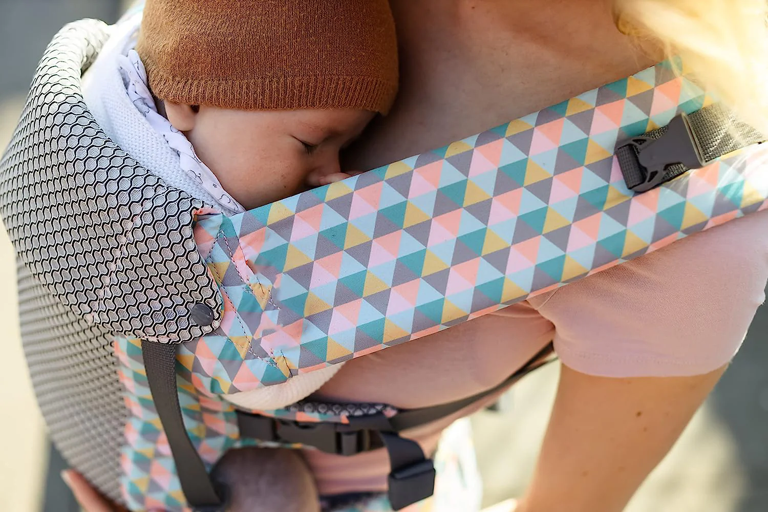 Babytrage für Neugeborene bis Kleinkinder – alle Positionen Babytrage, Babytrage-Rucksack und Baby-Vordertrage mit verstellbarem Sitz, ergonomische Babytrage, 3,3–15,6 kg (Marineblau)