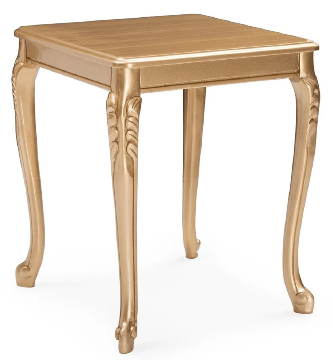 Luxury Baroque Side Table Gold - Square Solid Wood Table in Baroque Style - Luxury Living Room Furniture in Baroque Style - Baroque Furniture - Noble & Magnificent