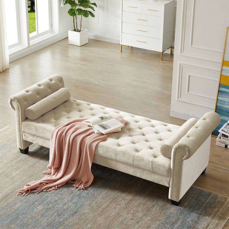 Aitiana 82.3''' Velvet gerollt Arm Sofa Bett