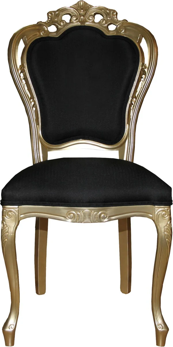 Baroque luxury dining room set black/gold - Baroque dining table + 6 chairs - Luxury quality - Limited Edition