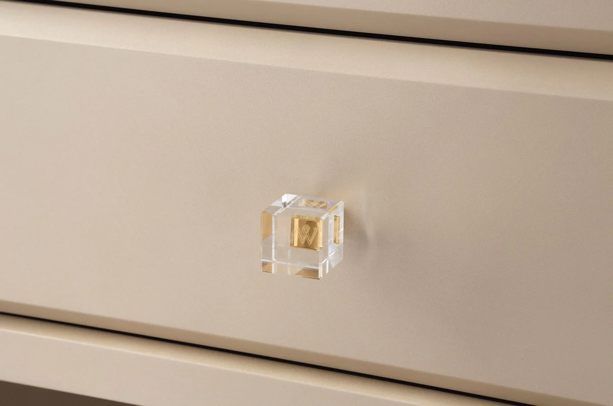 Luxury wardrobe beige 326 x 60 x H. 230 cm - Open bedroom wardrobe - Bedroom furniture - Hotel furniture - Luxury furniture - Luxury furnishings - Bedroom furnishings