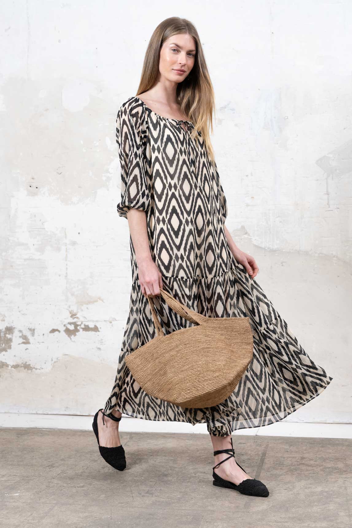 Geometrisches Ceret-Kleid von Rivera-Spain