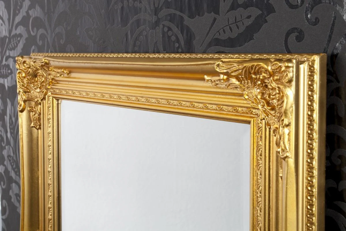 Handmade baroque wall mirror gold antique, height 55 cm, width 45 cm, depth 4 cm - noble & magnificent