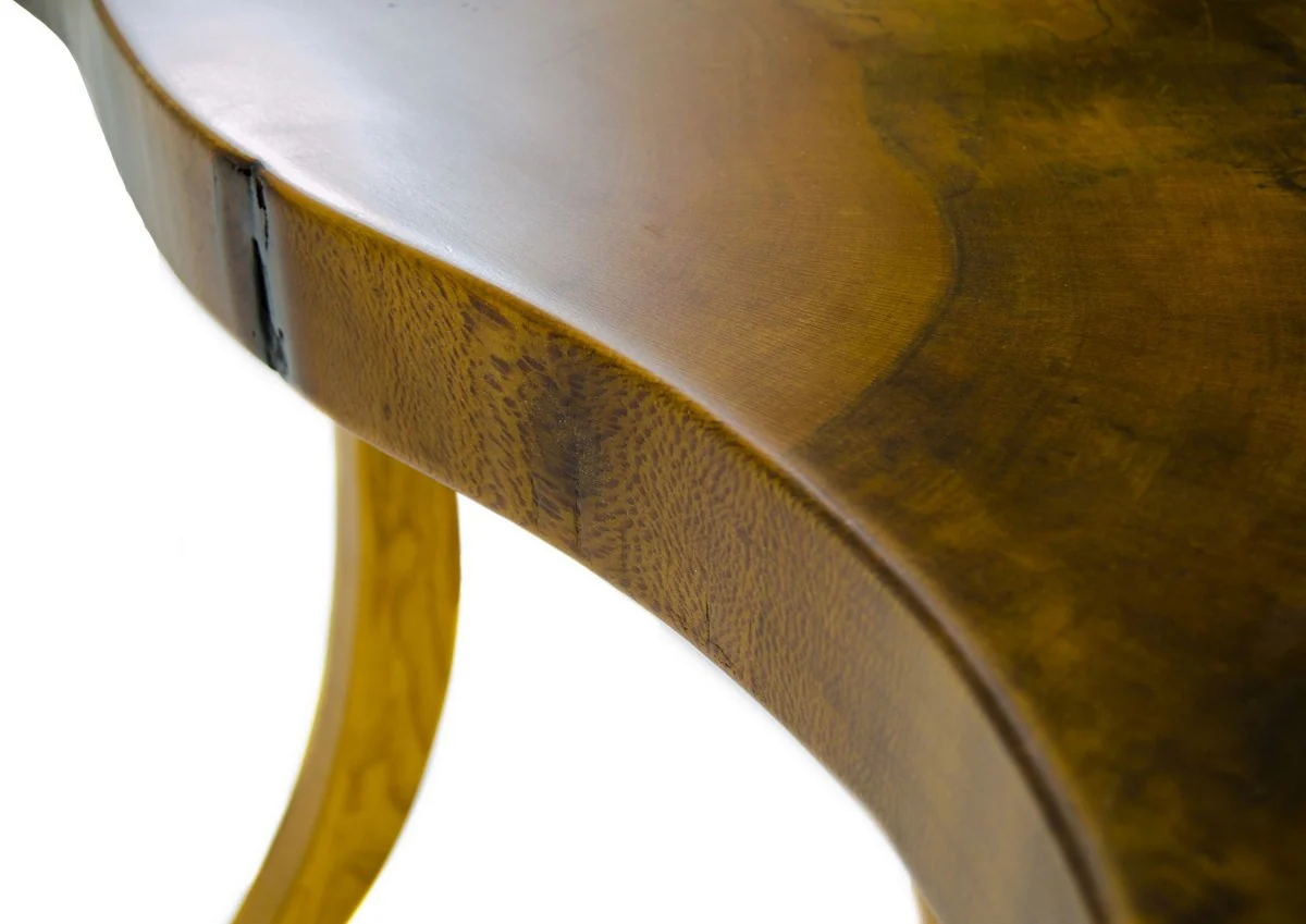 Luxury coffee table brown / natural color Ø 70 x H. 45 cm - Round living room table with solid wood table top - Living room furniture - Hotel furniture - Luxury furniture