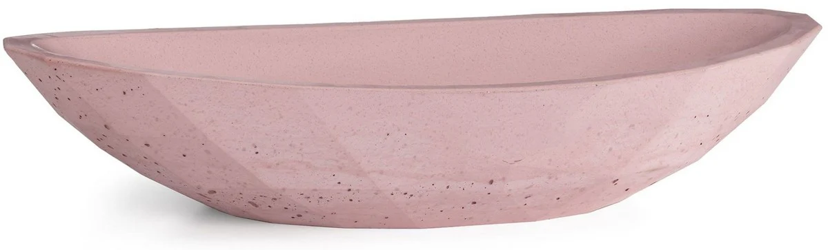 Luxury washbasin bowl pink 60.9 x 29.7 x H. 11.9 cm - Handmade concrete washbasin - Bathroom accessories - Luxury bathroom accessories