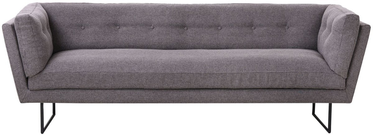 Luxury living room sofa dark gray / black 230 x 87 x H. 78 cm - living room furniture