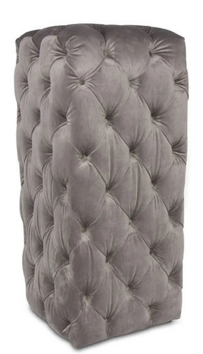Luxury Chesterfield velvet column gray 45 x 45 x H. 101 cm - Chesterfield furniture