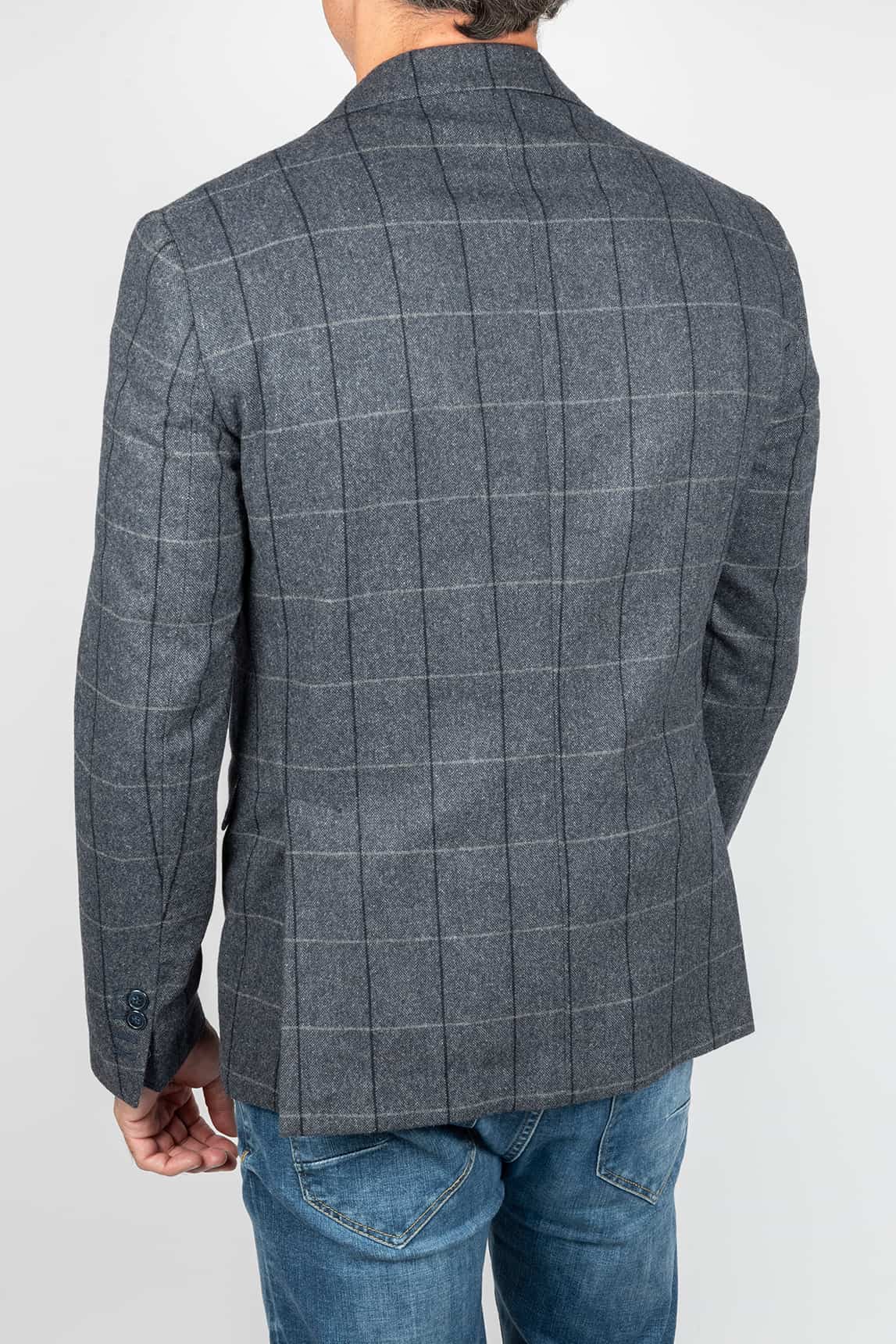 Rivera-Spanien Grauer Blazer mit Karos