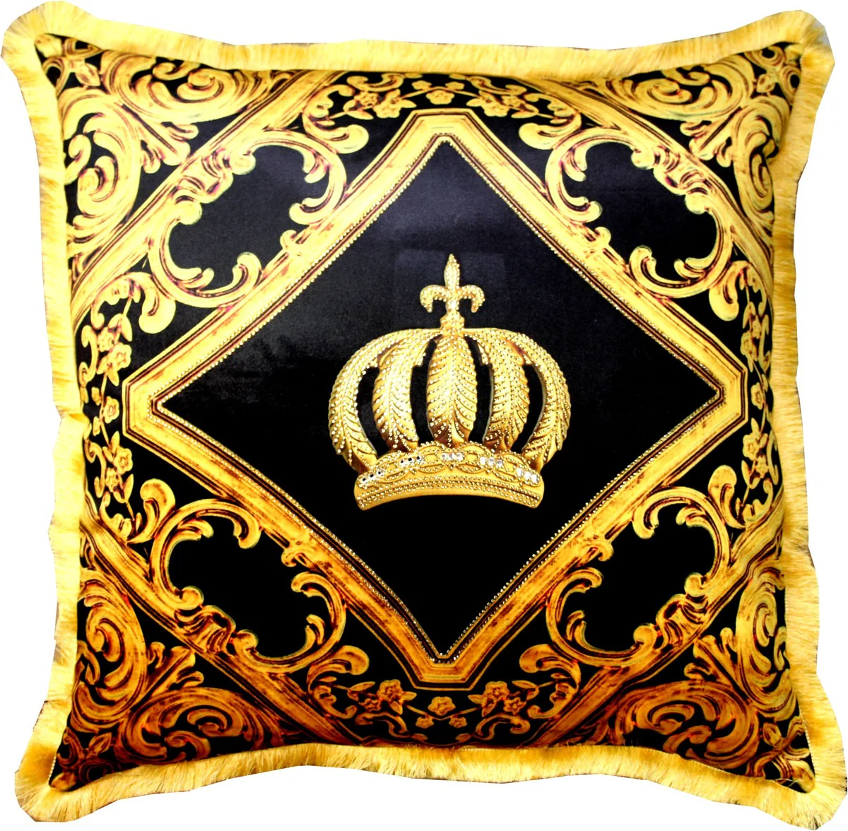 Huge XXL luxury baroque cushion Pompöös by by Harald Glööckler 80 x 80 cm with sparkling rhinestones Pompöös by by Harald Glööckler 80 x 80 cm with sparkling rhinestones