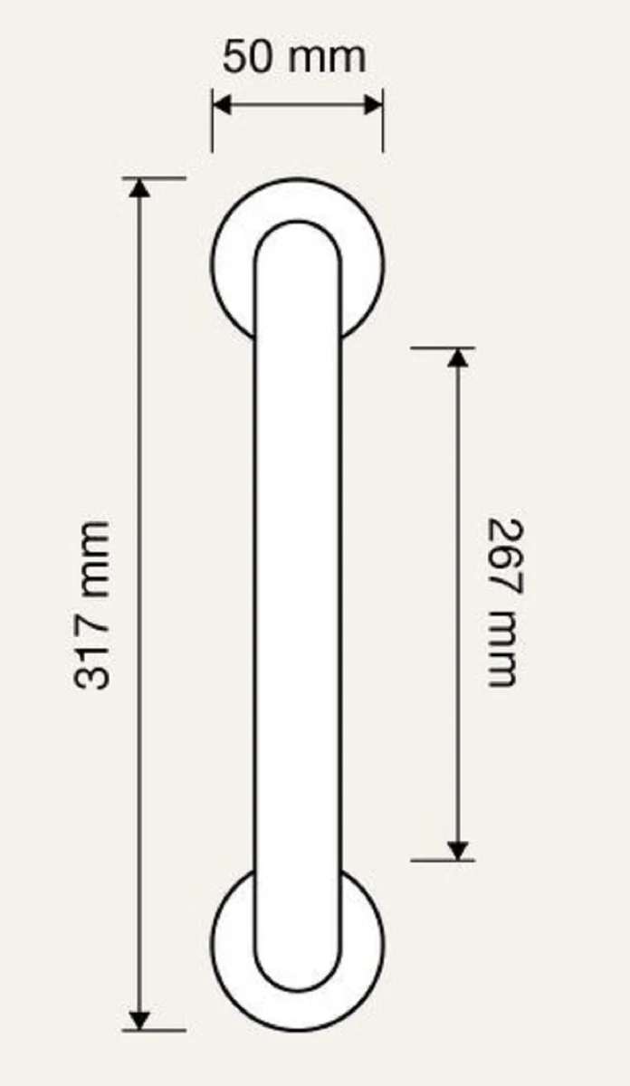 Luxury door handle set gold 5 x H. 31.7 cm - door handles set with Swarovski crystals