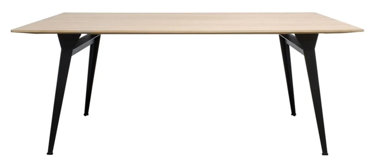 Dining table natural colors / black - luxury dining room furniture