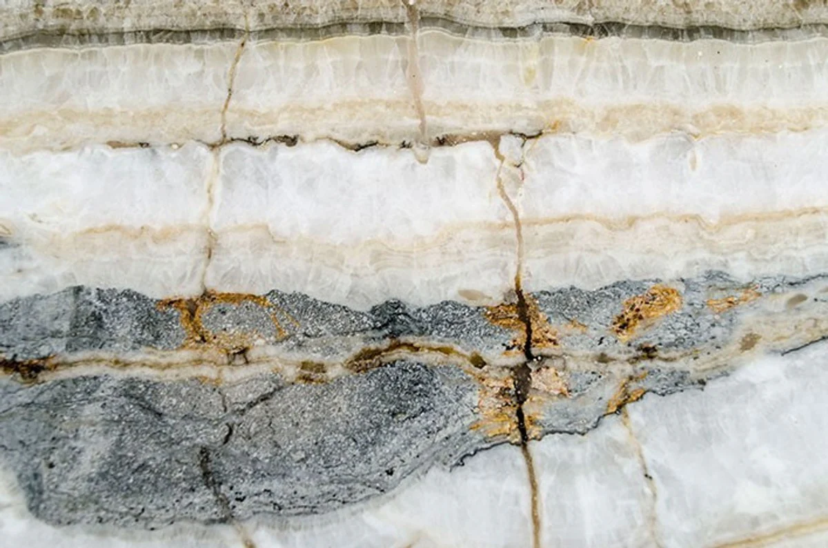 Art Deco side table onyx / metal 120 x 40 cm - Art Nouveau table - furniture console