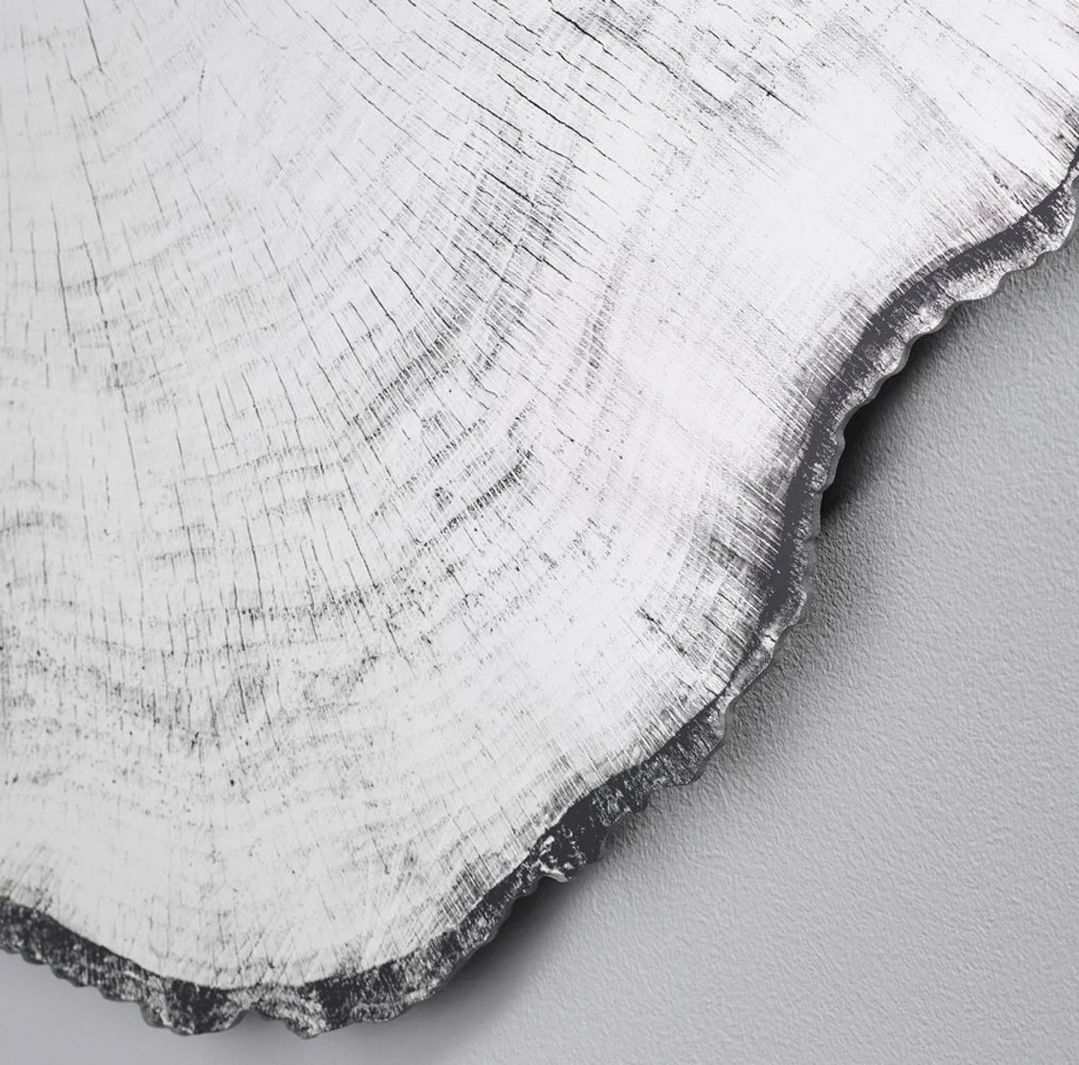 Luxury wall mirror in tree disc design white / black 80 x 2.5 x H. 78 cm - living room mirror - bedroom mirror - cloakroom mirror - luxury furniture - luxury interior