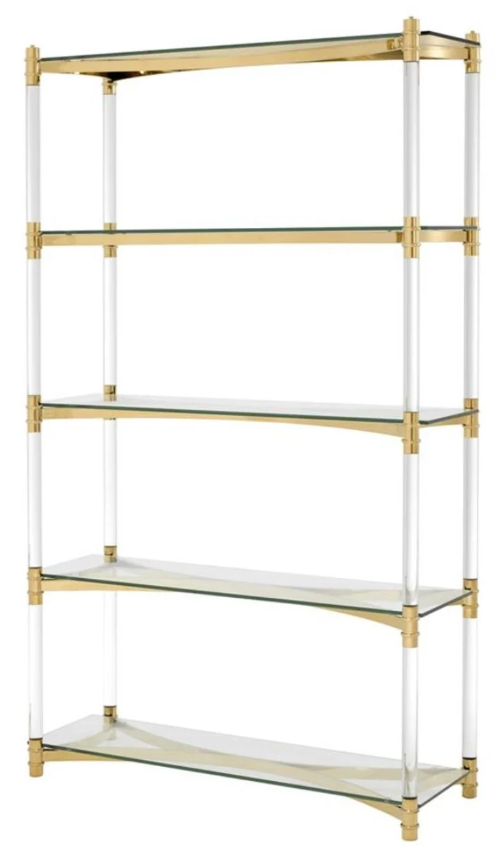 Living room cupboard / shelf cupboard gold 117 x 41 x H. 200 cm - luxury furniture