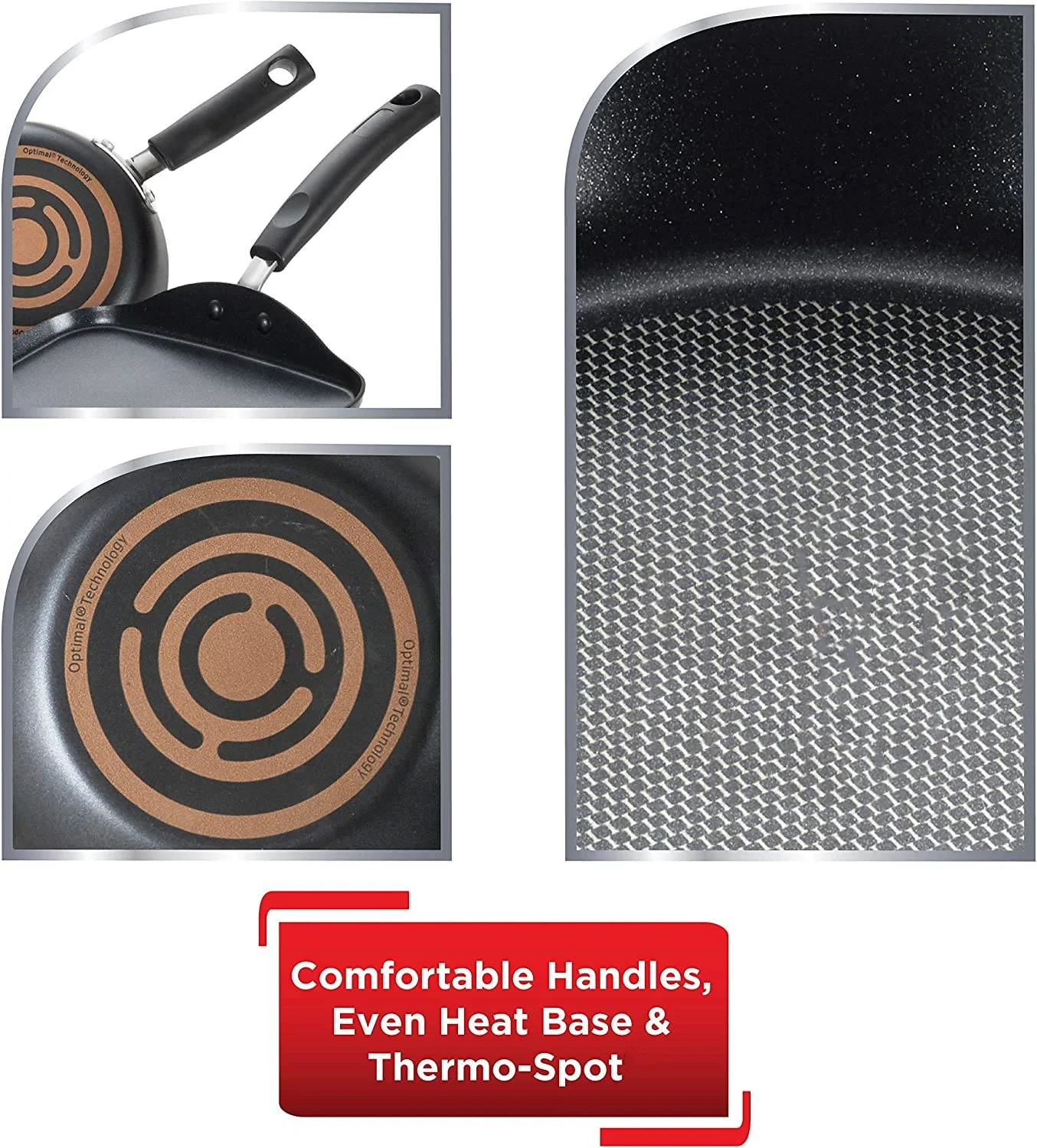 Signature Antihaft-Kochgeschirr-Set, 12-teilig, Töpfe und Pfannen, spülmaschinenfest, Schwarz