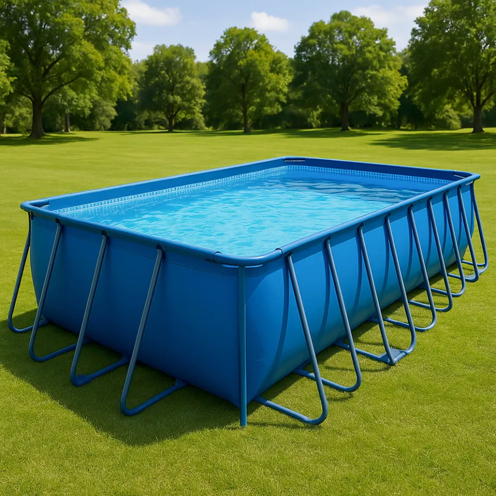 Rechteckiger Röhrenpool, Ja, PVC-Röhrenpool, Stahl, Außenbereich, Garten, Terrasse, Blau, 732 x 366 x 132 cm plYhiSg635eJ