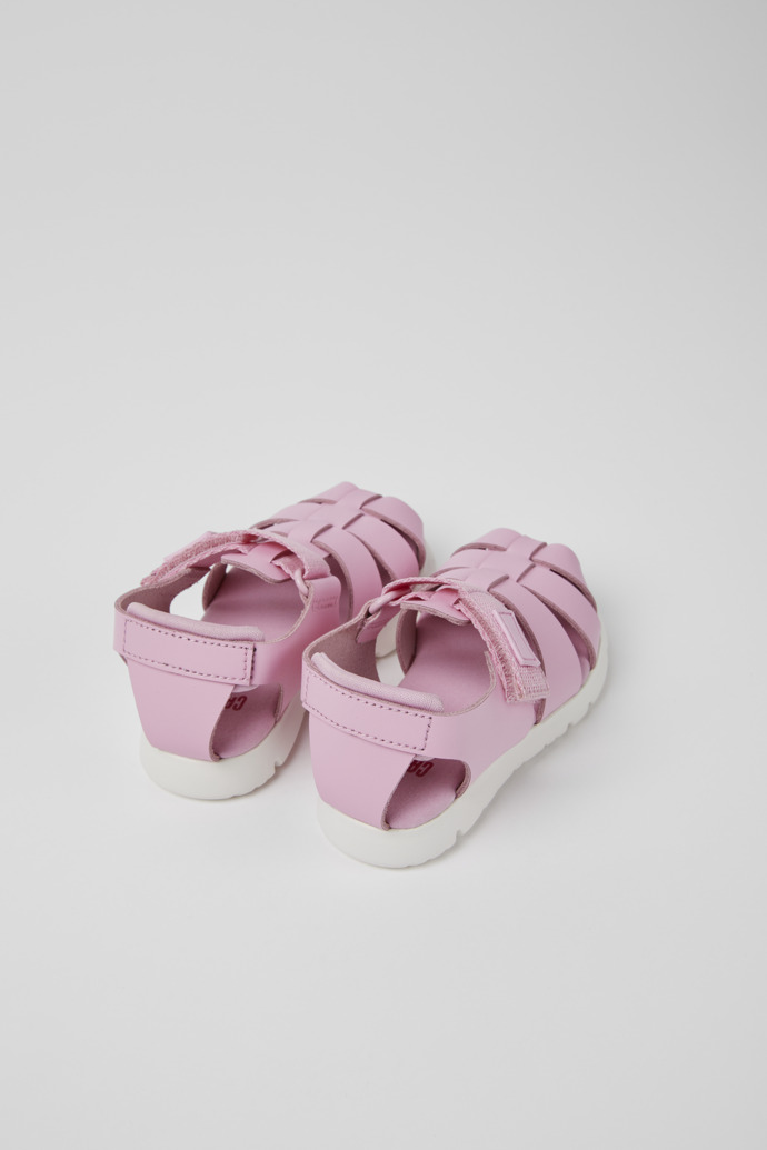 Caterpillar Rosa Leder und Stoff Sandalen