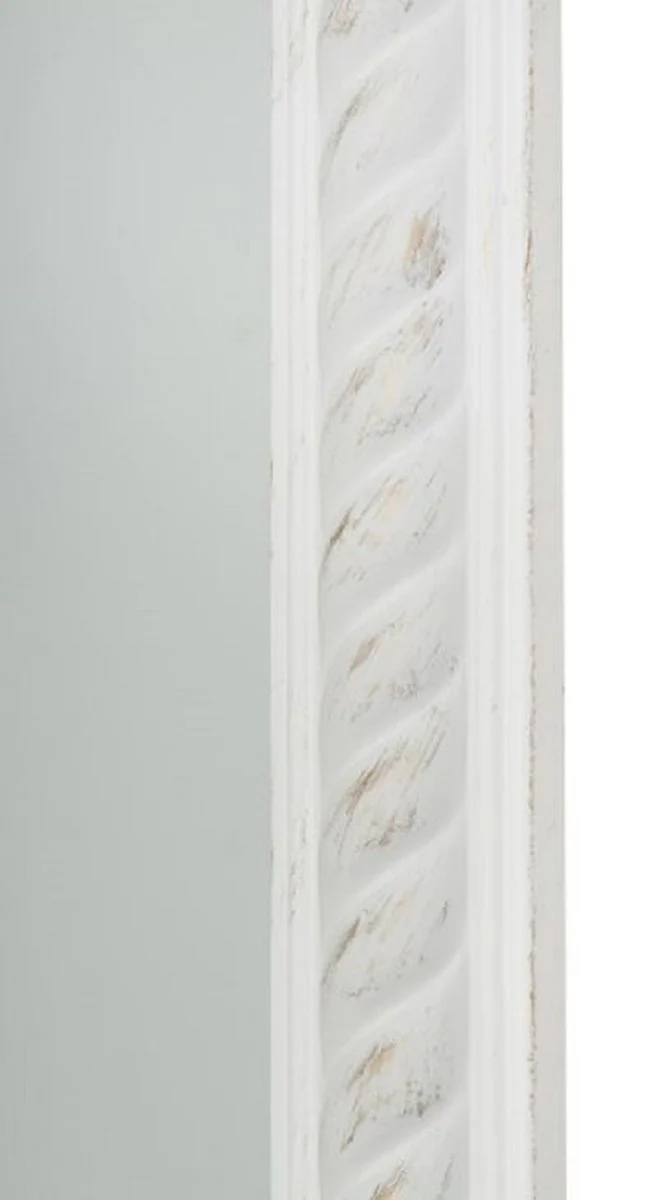 Baroque living room wall mirror antique white / gold 72 x H. 132 cm - Baroque furniture