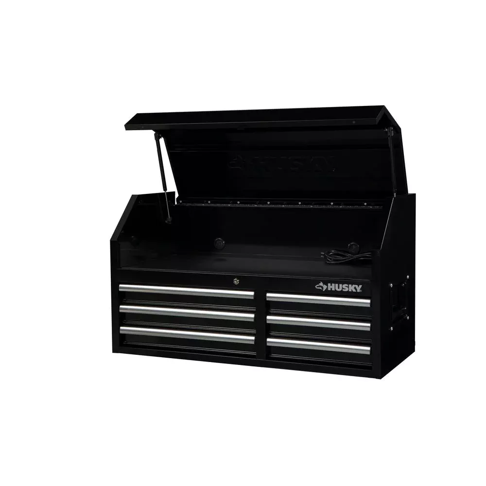 41 IN. 6-DRAWERS TOP CHEST IN BLACK