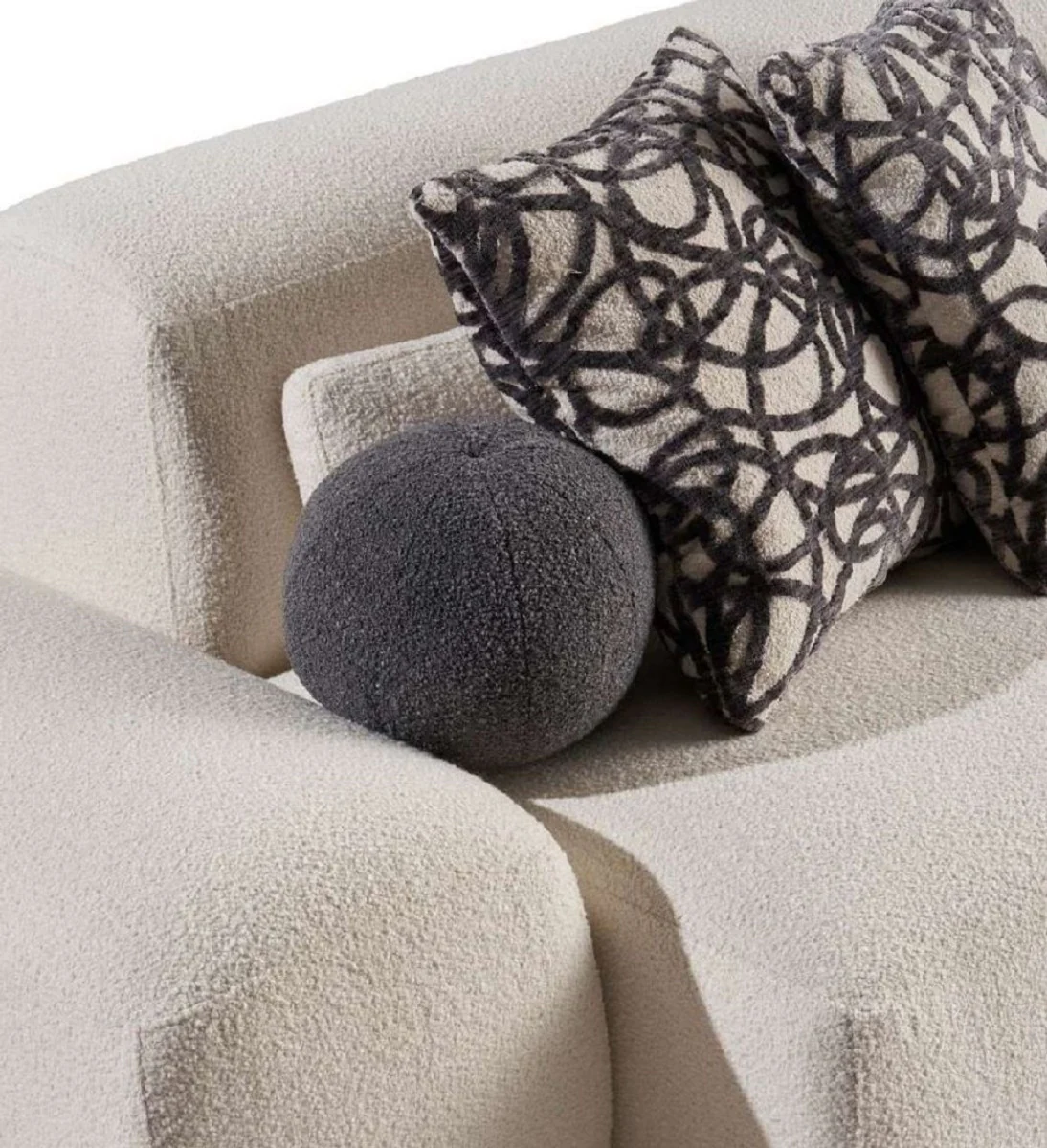 Luxury corner sofa cream 431 x 400 x H. 73 cm - Living room sofa - Living room furniture - Luxury furniture - Luxury living room furnishings