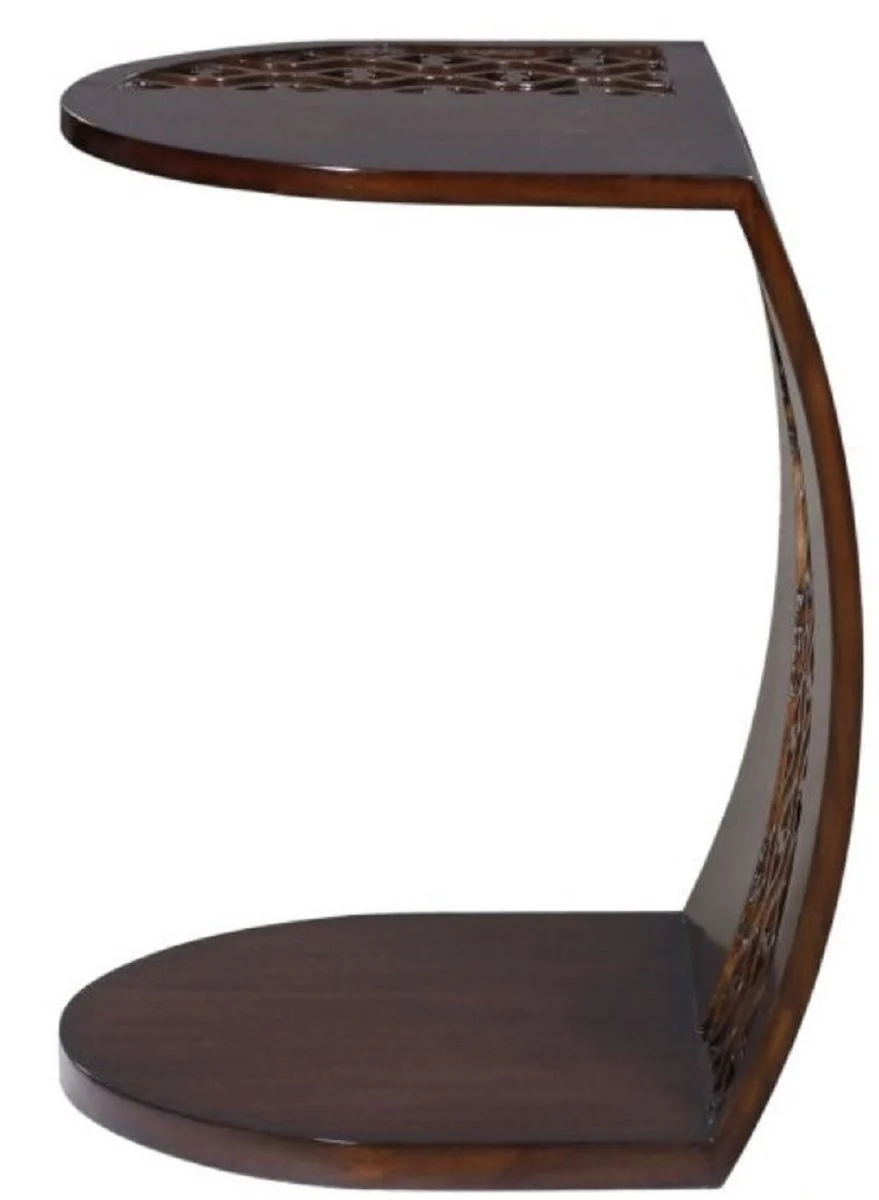 Luxury mahogany snack table / side table dark brown 42 x 43 x H. 55 cm - Luxury Furniture